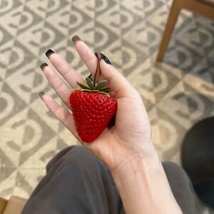 Strawberry Shaped Keychain